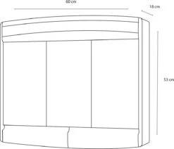 Differnz Topas-eco Spiegelkast- 3-deurs - Met Verlichting -Badkamer Kast Winkel 1200x1032 9
