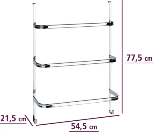 WENKO Handdoekhouder Irpinia 78x55cm Staal Zwart - Handdoekrek - Handdoekenrek Badkamer -Badkamer Kast Winkel 1200x1034 1