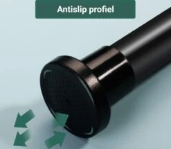 Douchestang Uitschuifbaar 70 - 110 Cm | Douchegordijn Stang | Zwart | Kledingroede Verstelbaar | Ophangsysteem | Kledingstang -Badkamer Kast Winkel 1200x1045 5