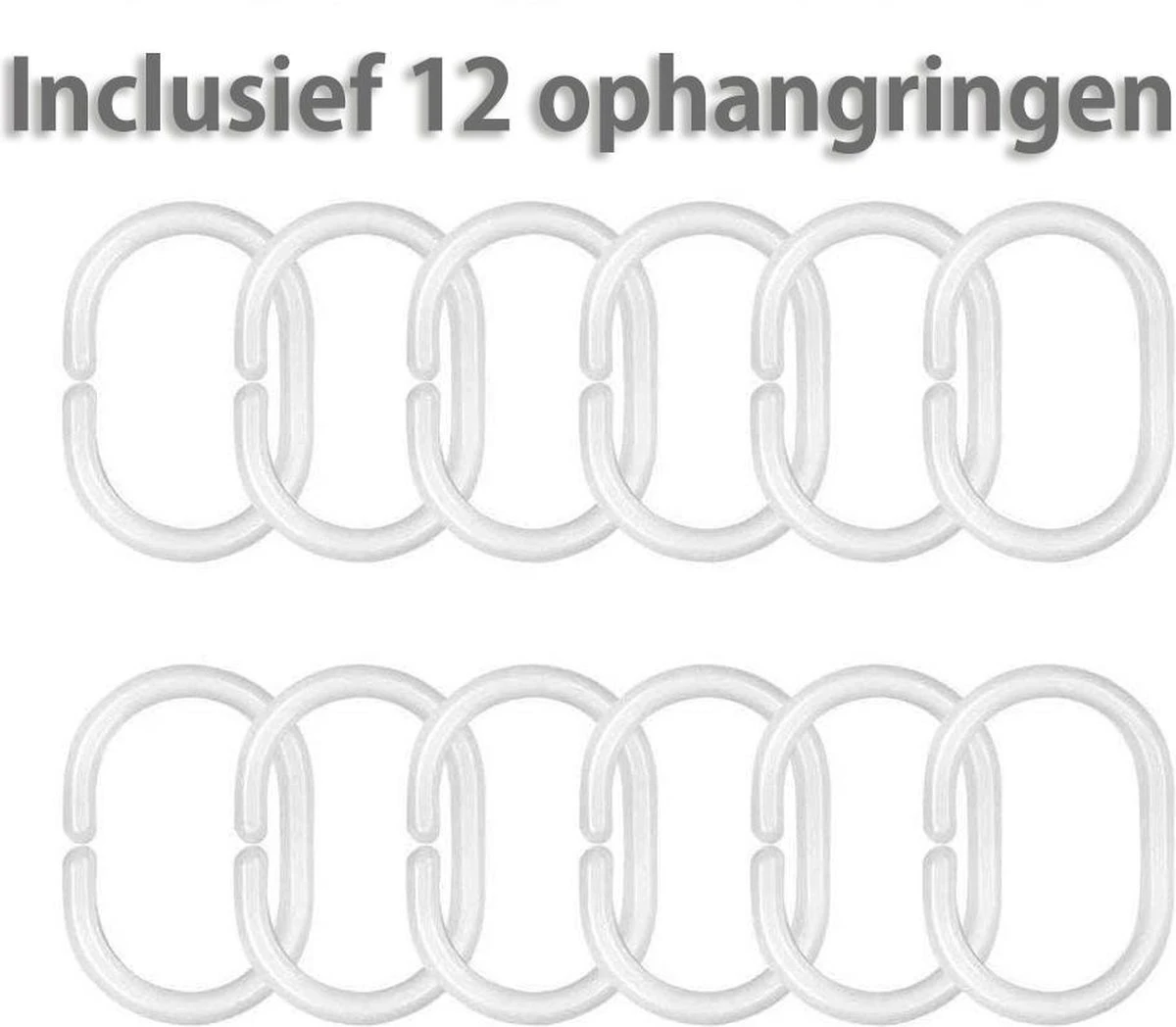 Douchegordijn 120x200 Cm (Small) - Met Ophangringen - Polyester - Wasbaar En Duurzaam - Blue Petals 7 Douchegordijn 120x200 Cm (Small) - Met Ophangringen - Polyester - Wasbaar En Duurzaam - Blue Petals - Afbeelding 7