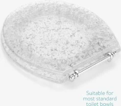 Navaris Toiletbril Met Glitter Design - Transparante Wc-bril 42 X 36 X 4,5 Cm - Makkelijk Te Bevestigen -Badkamer Kast Winkel 1200x1051 3