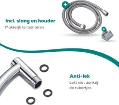 Merkloos Regendouchekop XL - Met Slang En Houder - Vierkant - ø 28 Cm - Handdouche - Hoge Druk -Badkamer Kast Winkel 1200x1053 3