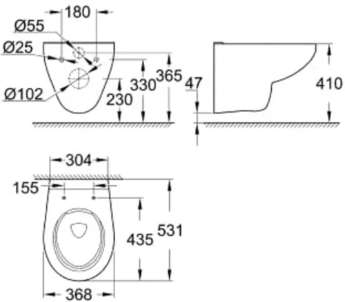 GROHE Bau Arena Complete Toiletset Rimless -Badkamer Kast Winkel 1200x1054 5