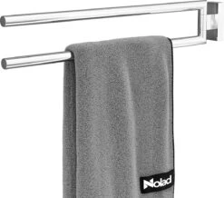 Nolad® Handdoekrek 2 Armig - Handdoekhouder - Handdoekenrek - RVS - Chroom