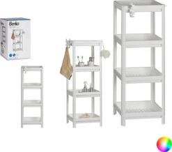 Badkamerrek/opbergkast Wit Kunststof 4-laags 36 X 23 X 100 Cm - Handdoeken En Toiletspullen Badkamerrekjes -Badkamer Kast Winkel 1200x1059 6