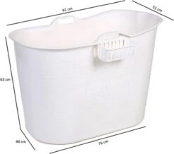 Zitbad Voor Volwassenen - Bath Bucket - Wit - 200L -Badkamer Kast Winkel 1200x1065 5