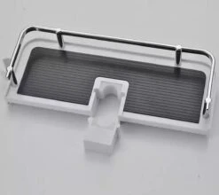 Merkloos Doucherek Zonder Boren –Douchemand- Badkamerrek-Doucheplank- Badkamer Organiser- Doucherek Hangend-Doucherek Zwart – Doucherek Hangend – Badkamer Organizer – Douche Organizer - Doucherekje - Doucherekje Zonder Boren-Zilver-Zwart-Wit -Badkamer Kast Winkel 1200x1068 1