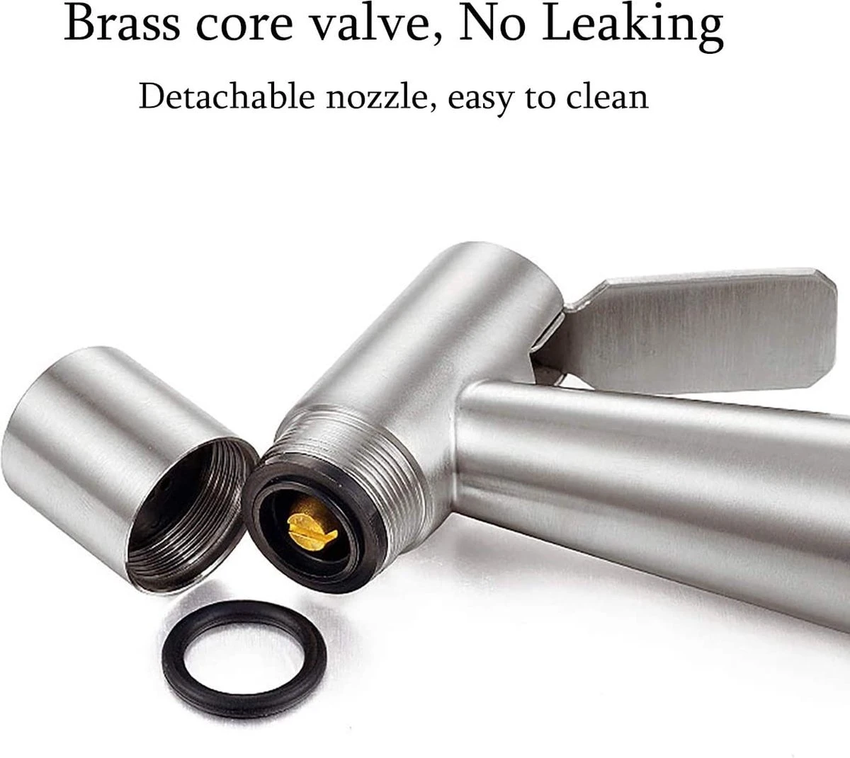 BOTC Bidet Handdouche - Shattaf - Bidet Sproeier - Bidetkraan - Zliver 5 BOTC Bidet Handdouche - Shattaf - Bidet Sproeier - Bidetkraan - Zliver - Afbeelding 5