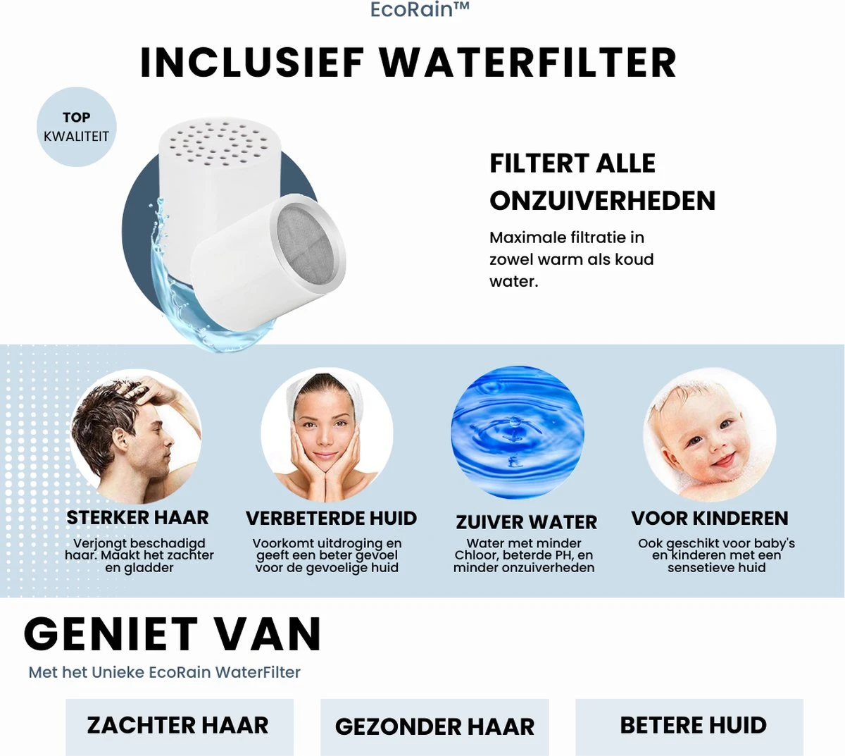 EcoRain™ Waterbesparende Douchekop Mark Met WATERFILTER - 50% Waterbesparend - Regendouche - 5 Sproeistanden - Hoge Druk - Betere Huid - Handdouche - Luxe Moderne Douchekop - Hoge Kwaliteit - Chrome 6 EcoRain™ Waterbesparende Douchekop Mark Met WATERFILTER - 50% Waterbesparend - Regendouche - 5 Sproeistanden - Hoge Druk - Betere Huid - Handdouche - Luxe Moderne Douchekop - Hoge Kwaliteit - Chrome - Afbeelding 6