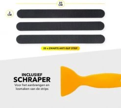 RX Goods 25 Stuks Zelfklevende Anti Slip Strips Stickers – 2 Cm X 20 Cm - Met Schraper – Zwarte Antislip Tape 9 RX Goods 25 Stuks Zelfklevende Anti Slip Strips Stickers – 2 Cm X 20 Cm - Met Schraper – Zwarte Antislip Tape -Badkamer Kast Winkel 1200x1073 7