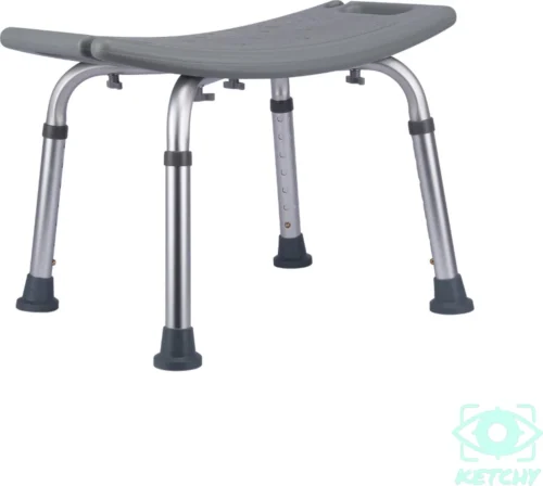 Ketchy Douchekruk - In Hoogte Verstelbaar - Douchekrukje - Roestvrij - 130kg Draagkracht - Comfortabel Zitkussen -Badkamer Kast Winkel 1200x1075