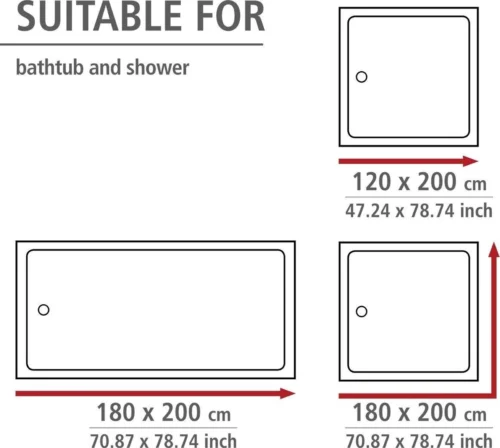 WENKO Anti-schimmel Douchegordijn Uni Wit 180x200cm Polyester Inclusief Ophangringen -Badkamer Kast Winkel 1200x1076 2