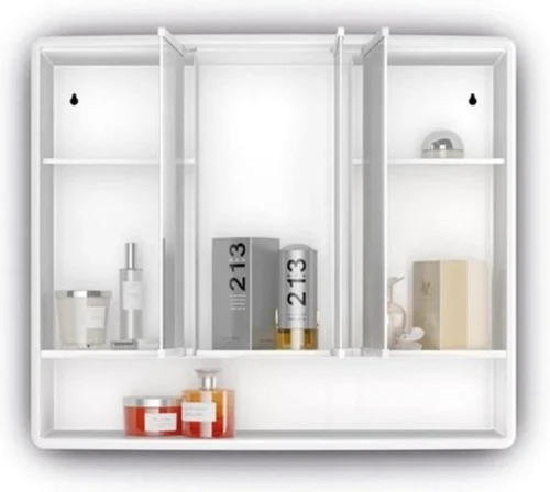 Jokey Lymo Spiegelkast Met 3 Deuren 58x49.5x14.5cm Wit -Badkamer Kast Winkel 1200x1076 4