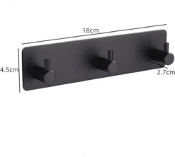 Merkloos Handdoekhaakjes - 3 In 1 Handdoekhaak - Wandhaak - Muurhaak - Zwart -Badkamer Kast Winkel 1200x1078 1