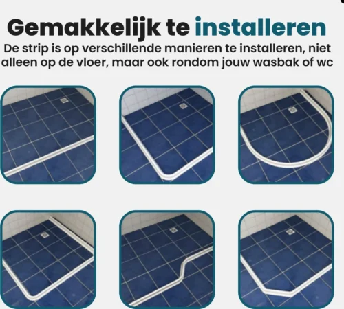 Waterkering Douche - Dorpel - Water Stopper - Dorpelstrip - Water Barrière Strip - Douche Dorpel - Anti Overstromend Water - 1 Meter -Badkamer Kast Winkel 1200x1081 2