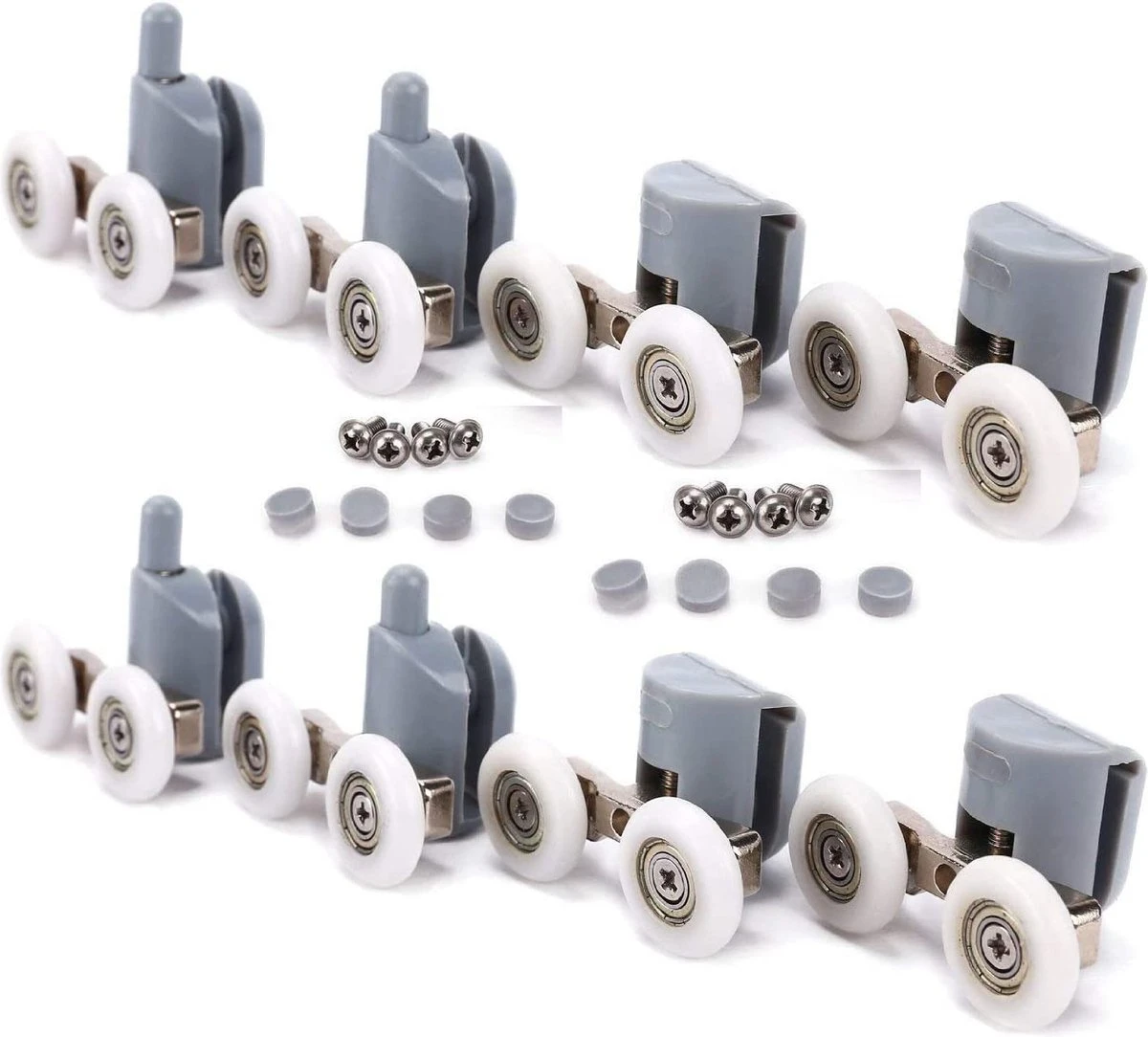 Merkloos Wielen Voor Douchedeur, Rollen Voor Douchedeur, Wieltjes, Douchedeur, 4 X Boven En 4 X Onder, Badkamer, 25 Mm, 8 Stuks Dubbele Wielen 2 Merkloos Wielen Voor Douchedeur, Rollen Voor Douchedeur, Wieltjes, Douchedeur, 4 X Boven En 4 X Onder, Badkamer, 25 Mm, 8 Stuks Dubbele Wielen - Afbeelding 2