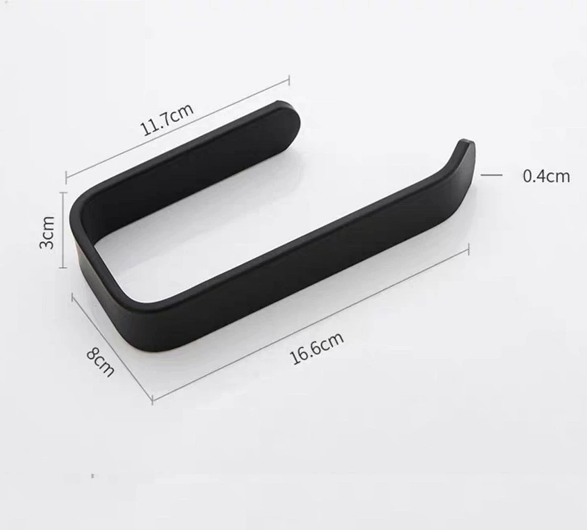 Merkloos Toiletrolhouder Zwart - Toiletrolhouder Zonder Boren - Zelfklevend - WC Rolhouder - WC Rol Houder 3 Merkloos Toiletrolhouder Zwart - Toiletrolhouder Zonder Boren - Zelfklevend - WC Rolhouder - WC Rol Houder - Afbeelding 3