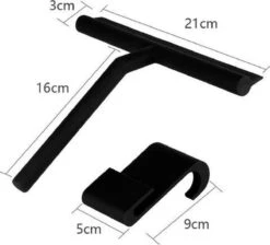 Merkloos Douchewisser Zwart Met Ophangsysteem Luxe –Trekker Douche - Siliconen -Badkamer Kast Winkel 1200x1089 2