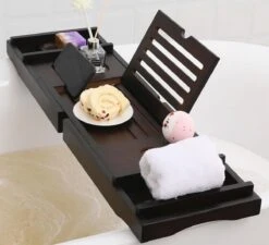 Merkloos Decopatent® Badplank - Uitschuifbaar 75 -> 110 Cm - Verstelbaar Bamboe Badrekje Voor In Bad - Boekenhouder - Tablethouder - Bruin 9 Merkloos Decopatent® Badplank - Uitschuifbaar 75 -> 110 Cm - Verstelbaar Bamboe Badrekje Voor In Bad - Boekenhouder - Tablethouder - Bruin -Badkamer Kast Winkel 1200x1092 5