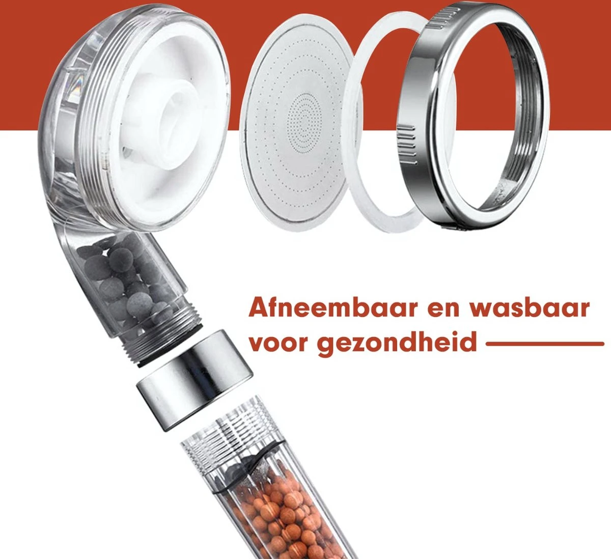 Imperatoris | Ionische Douchekop - Waterbesparend – Met Hoge Druk En Filter – Regendouche 2 Imperatoris | Ionische Douchekop - Waterbesparend – Met Hoge Druk En Filter – Regendouche - Afbeelding 2