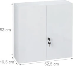 Relaxdays Medicijnkastje Afsluitbaar - Medicatiekastje - Badkamerkast Medicijnen - Wit -Badkamer Kast Winkel 1200x1099 4