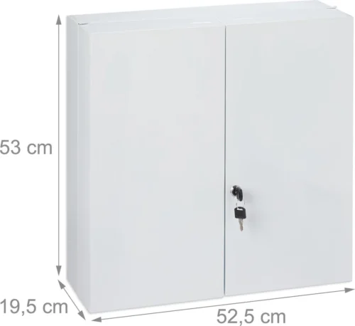 Relaxdays Medicijnkastje Afsluitbaar - Medicatiekastje - Badkamerkast Medicijnen - Wit -Badkamer Kast Winkel 1200x1099 4