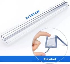 Minismus Douchedeurafdichting Met Waterkering (2 Strips Van 1 Meter, Makkelijk Inkortbaar) - Waterstopper Geschikt Voor Glas Van 6 Tot 8 Mm - Douchedorpel - Lekstrip Voor Horizontale Bevestiging -Badkamer Kast Winkel 1200x1101 3