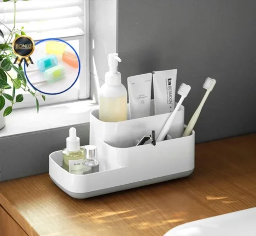 Tandenborstelhouder Badkamer – Elektrische Tandenborstel Houder - Tandenborstel - Make Up Organizer - Desk Organizer - Bureau Organizer - Opbergbox - Wit