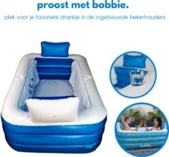 Bobbie. Blue - Opblaasbaar Ligbad Voor 2 Personen - Geschikt Voor Binnen En Buiten - Ijsbad - Zitbad - Zwembad - Badkamer - Bath Bucket -Badkamer Kast Winkel 1200x1114 5