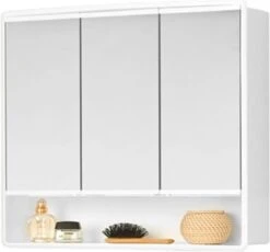 Jokey Lymo Spiegelkast Met 3 Deuren 58x49.5x14.5cm Wit -Badkamer Kast Winkel 1200x1116 3