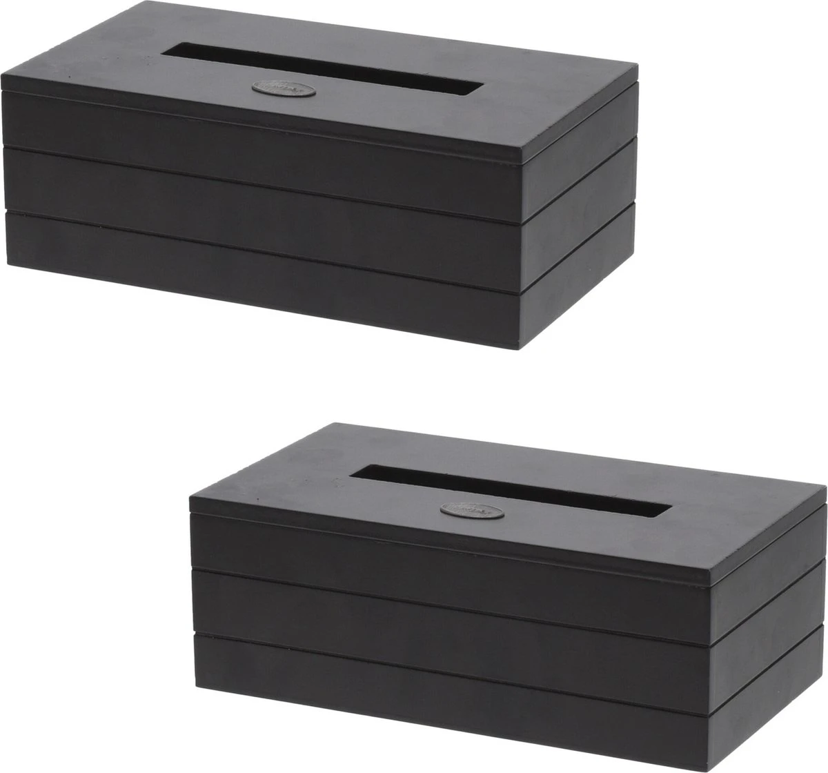 Tissuedoos/tissuebox - Zwart - Van Mdf - 25 X 13 X 9 Cm 2 Tissuedoos/tissuebox - Zwart - Van Mdf - 25 X 13 X 9 Cm - Afbeelding 2