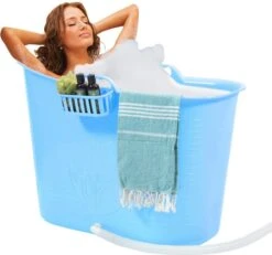 Zitbad Voor Volwassenen - Bath Bucket - Blauw - 200L -Badkamer Kast Winkel 1200x1122 5
