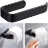 Merkloos Toiletrolhouder Zwart - Toiletrolhouder Zonder Boren - Zelfklevend - WC Rolhouder - WC Rol Houder