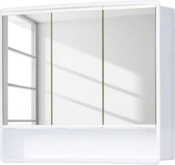 Jokey Lymo Spiegelkast Met 3 Deuren 58x49.5x14.5cm Wit -Badkamer Kast Winkel 1200x1126 5