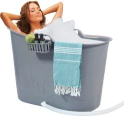 Zitbad Voor Volwassenen - Bath Bucket - Grijs - 200L -Badkamer Kast Winkel 1200x1127 6