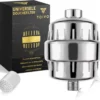 Toivo Douchefilter 17 Stages - Zilver - Incl. Montagetape En Rubberen Ringen - Waterfilter Voor Douchekop - Shower Filter - Waterfilter - Kraanfilter