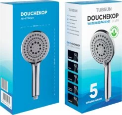 TUBSUN Waterbesparende Douchekop - Handdouche - Regendouche - 50% Waterbesparend - 5 Sproeistanden -Badkamer Kast Winkel 1200x1134 5