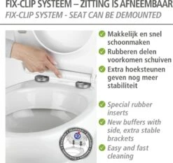 WENKO WC Bril Gubbio - Antibacterieel Wit Duroplast - Easy-Close Sluiting - Fix-Clip Bevestiging In RVS - Belastbaar Tot 350 Kg - Toiletbril - Toiletzitting -Badkamer Kast Winkel 1200x1134 6