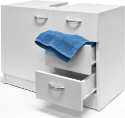Deuba Badkamermeubel 3 Lades 63x54x30cm Wit Wastafelmeubel Onderkast -Badkamer Kast Winkel 1200x1138 11