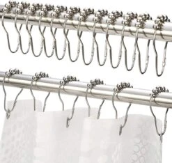 BOTC Gordijnringen - 12 Stuks Gordijn Haken - Gordijnhaken- RVS Gordijn Ringen Voor Gordijn Roede - Sliver -Badkamer Kast Winkel 1200x1138 8