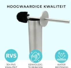 VDN Stainless Toiletborstel Met Houder - Toiletborstelhouder - Zilver - Wc Borstel Met Houder - RVS - Vrijstaand 8 VDN Stainless Toiletborstel Met Houder - Toiletborstelhouder - Zilver - Wc Borstel Met Houder - RVS - Vrijstaand -Badkamer Kast Winkel 1200x1146 4