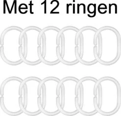 Ulticool Douchegordijn - Bloem Vogel Natuur - 180 X 200 Cm - Semi Transparant - Met 12 Ringen Wit - Anti Schimmel - Multi Color -Badkamer Kast Winkel 1200x1147 13