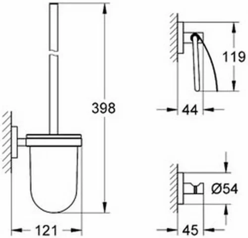GROHE Essentials Accessoireset - Toiletrolhouder - Toiletborstelset - Haak 15 GROHE Essentials Accessoireset - Toiletrolhouder - Toiletborstelset - Haak -Badkamer Kast Winkel 1200x1152 6
