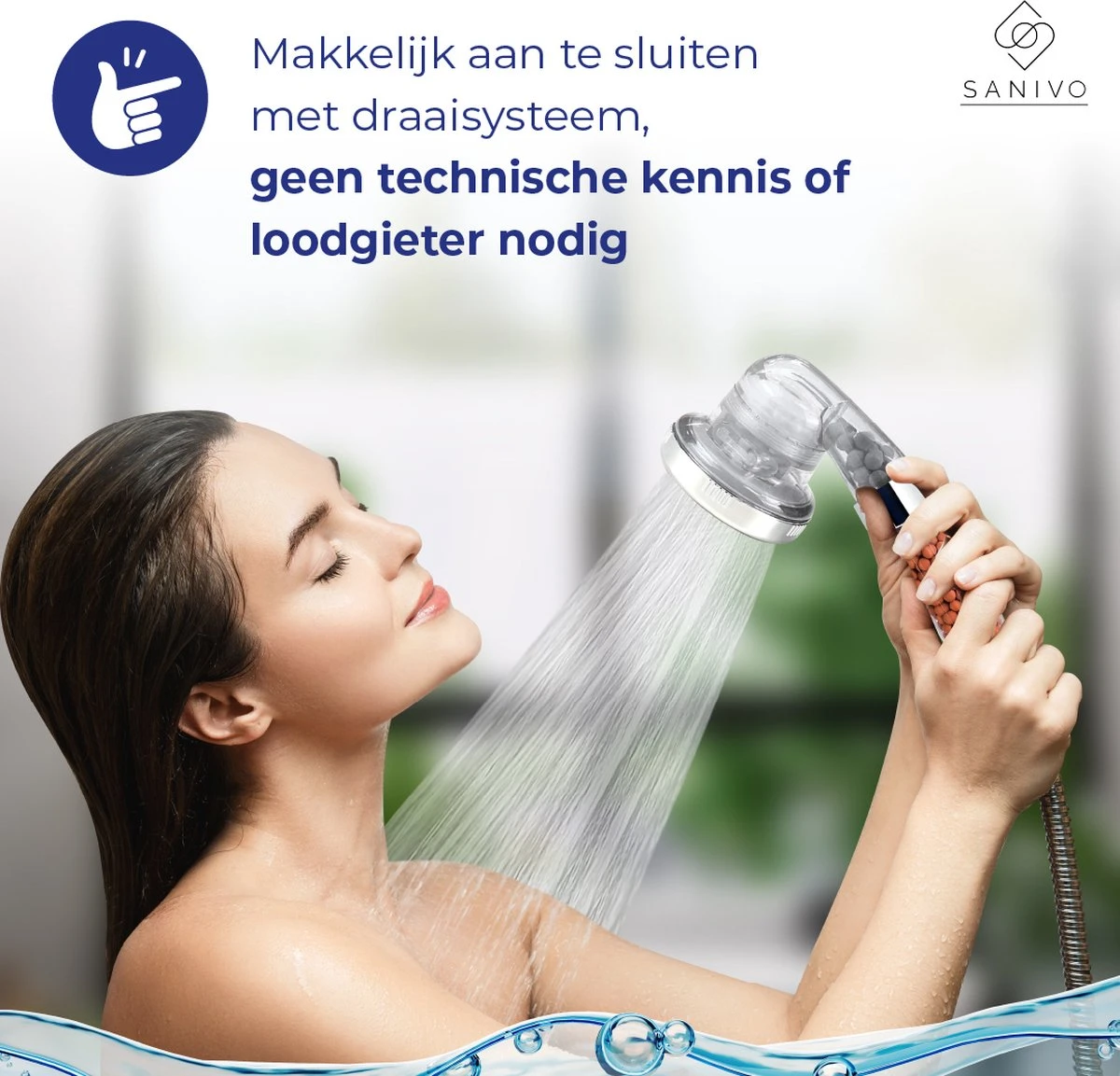Waterbesparende Douchekop Ionische Douchekop Incl. Doucheslang - Douchefilter - Waterfilter - Handdouche - Met Mineraalstenen - Douchekop Met Slang – Transparant – Incl. Doucheslang 3 Waterbesparende Douchekop Ionische Douchekop Incl. Doucheslang - Douchefilter - Waterfilter - Handdouche - Met Mineraalstenen - Douchekop Met Slang – Transparant – Incl. Doucheslang - Afbeelding 3