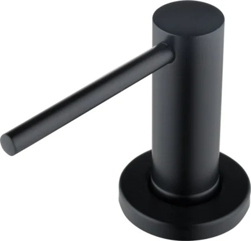 Zwarte Zeeppomp | Zeepdispenser | 360° Draaibaar (met 500ml Flacon)