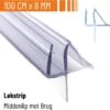 Simple Fix Douchestrip - Douchedeurafdichting - Dorpel - Waterkering - Lekstrip - 100cm Lang - 8mm Glasdikte