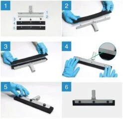 Vitamo™ Premium 2-in-1 Badkamer Vloerwisser Lang Met Ophangsysteem - Douchewisser Met Afdraaibare Wisser - Raamwisser - 180° Draaiend - Uitschuifbaar 70/125 CM - Grijs -Badkamer Kast Winkel 1200x1156 6