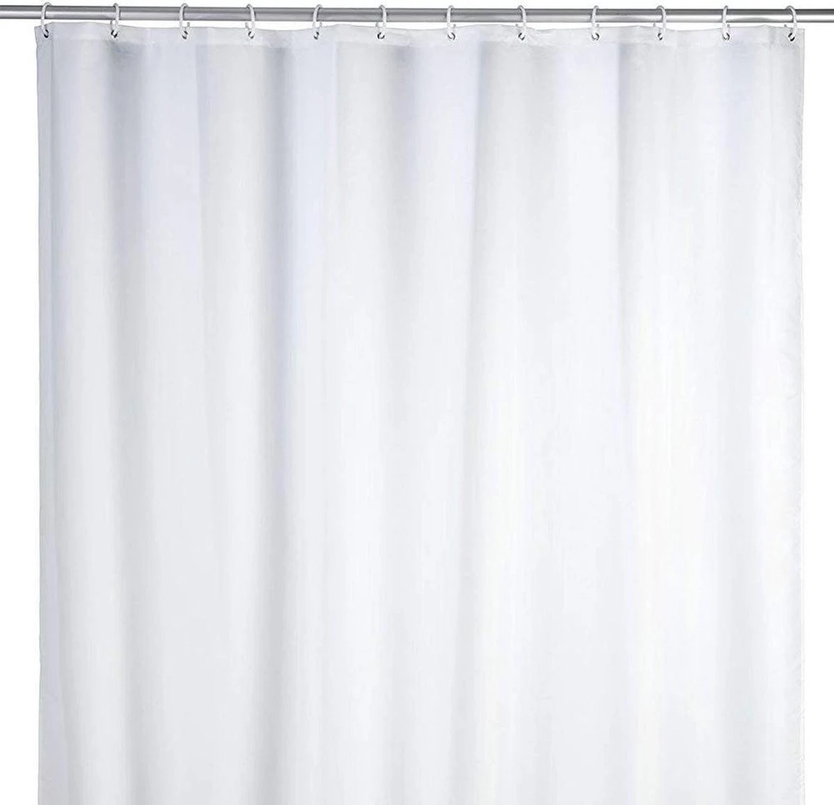 WENKO Anti-schimmel Douchegordijn Uni Wit 180x200cm Polyester Inclusief Ophangringen 7 WENKO Anti-schimmel Douchegordijn Uni Wit 180x200cm Polyester Inclusief Ophangringen - Afbeelding 7