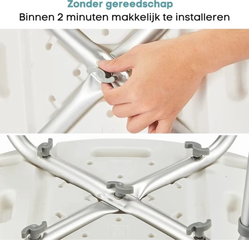 Life&Home Douchekruk - Wandbeugel Bijgeleverd - Douchestoel - 6 Hoogtes - Max 130 Kg - Handgrepen 13 Life&Home Douchekruk - Wandbeugel Bijgeleverd - Douchestoel - 6 Hoogtes - Max 130 Kg - Handgrepen -Badkamer Kast Winkel 1200x1160 11