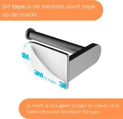 Nevana Toiletrolhouder - WC Rolhouder - Toiletpapier - Papier Rol Houder - Zelfklevend - Zonder Boren - Zwart - RVS -Badkamer Kast Winkel 1200x1162